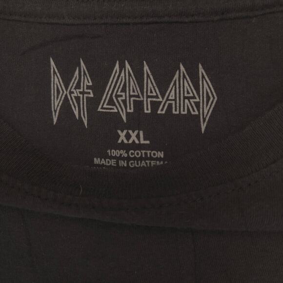 Def Leppard Band Graphic Short Sleeve Crew Neck Shirt Womens Size 2XL Black - Picture 3 of 9